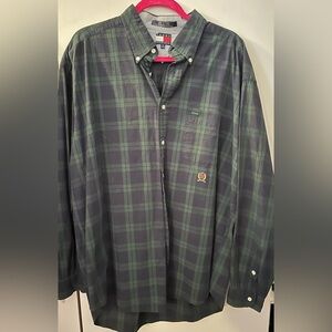 Vintage Tommy plaid button down shirt